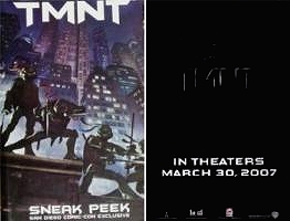The TMTN booklet gives a sneak peek at some artwork for the upcoming Teenage Mutant Ninja Turtles movie.
