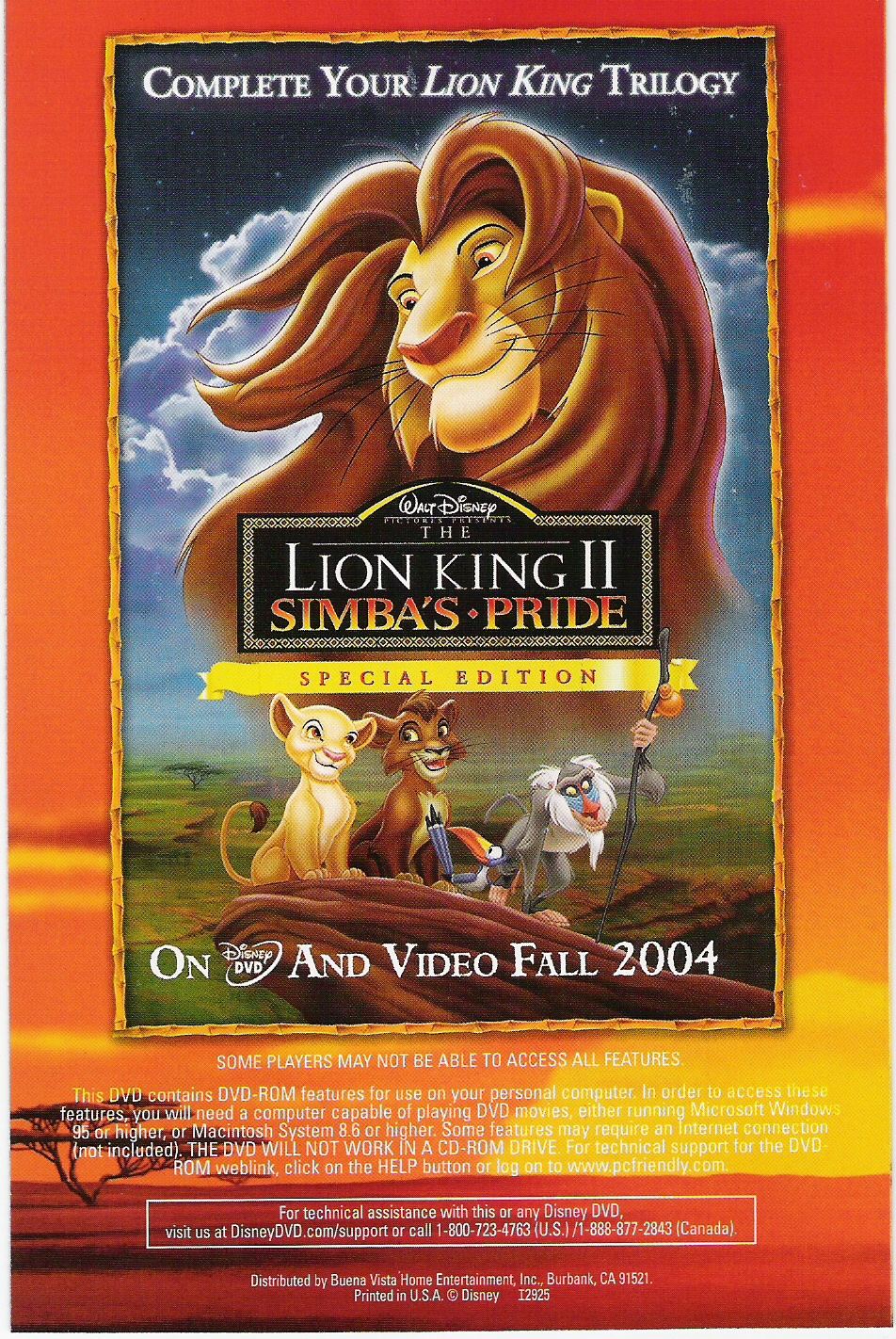 Lion King 2 Dvd Cover